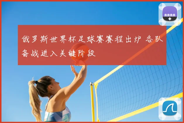 俄罗斯世界杯足球赛赛程出炉 各队备战进入关键阶段